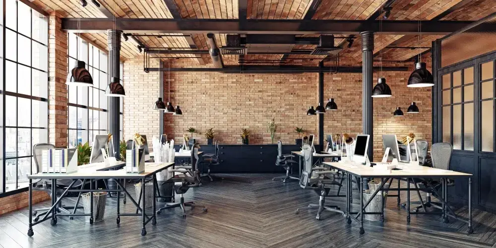 چیدمان مبلمان اداری در دفتر کار کوچک