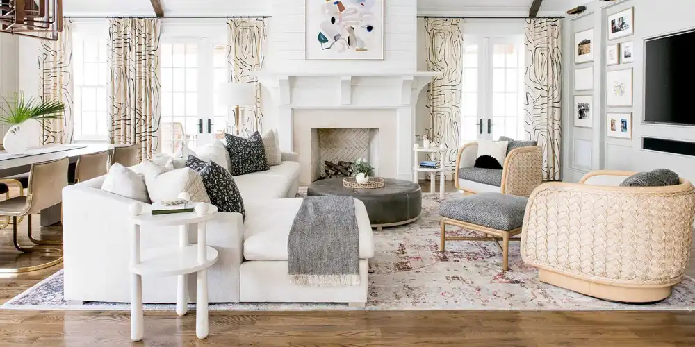 راهنمای کامل هماهنگ کردن رنگ مبل با پرده و فرش