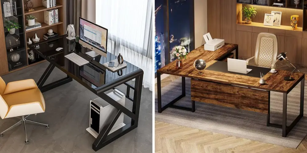 برای شرکت میز چوبی بخریم یا شیشه ای؟